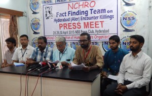 NCHRO Fact Finding Team Press Meet on Aler Encounters on 30.4.2015